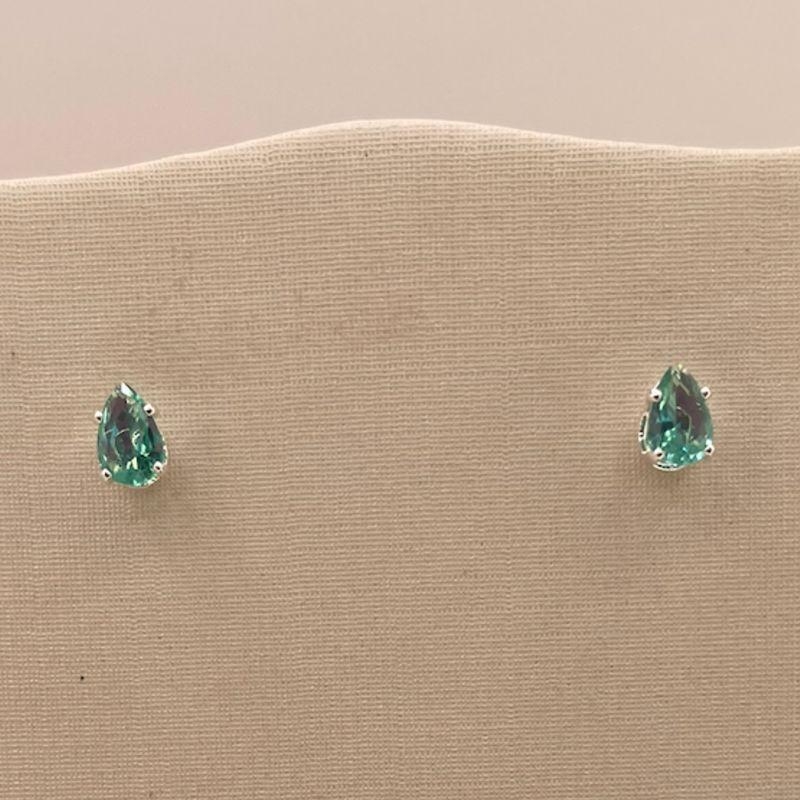BRINCO GOTA TURMALINA PRATA