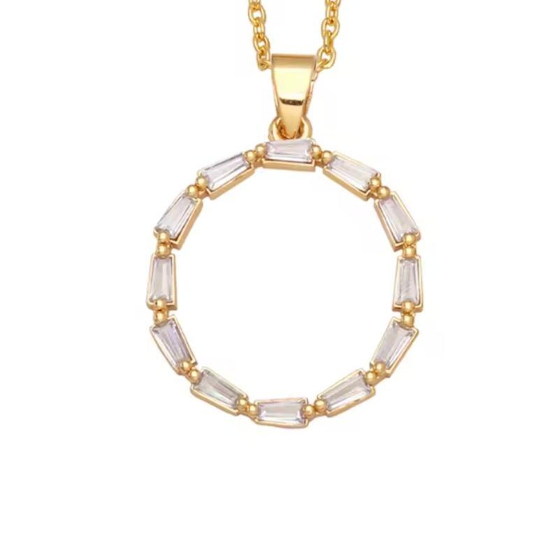COLAR CIRCULO ZIRCONIA BAGUETE