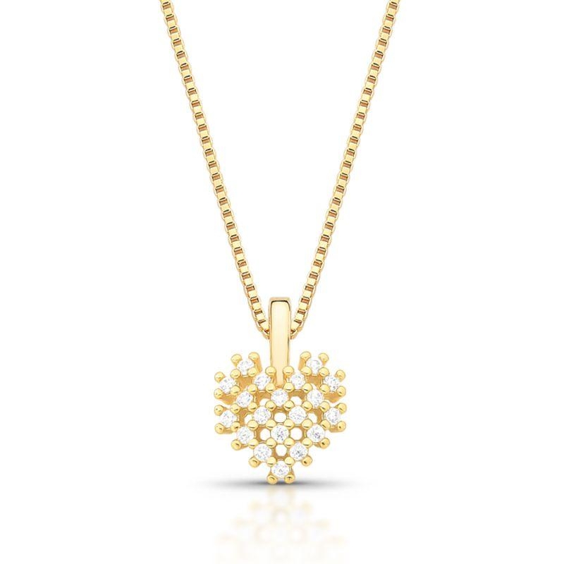 COLAR CORACAO ZIRCONIA