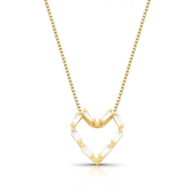 COLAR CORACAO ZIRCONIA