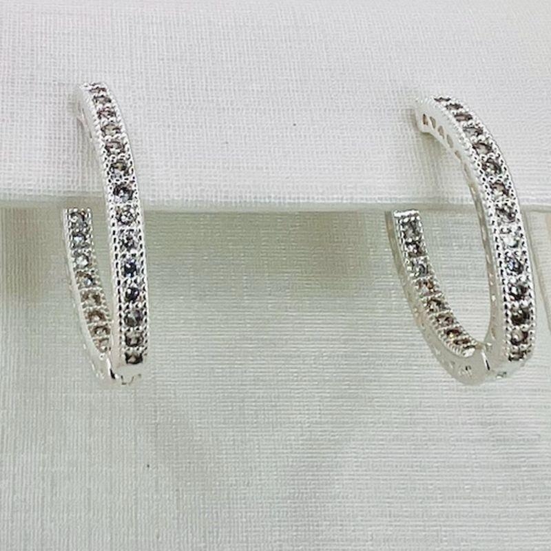 ARGOLA 1 FILEIRA ZIRCONIA DENTRO E FORA