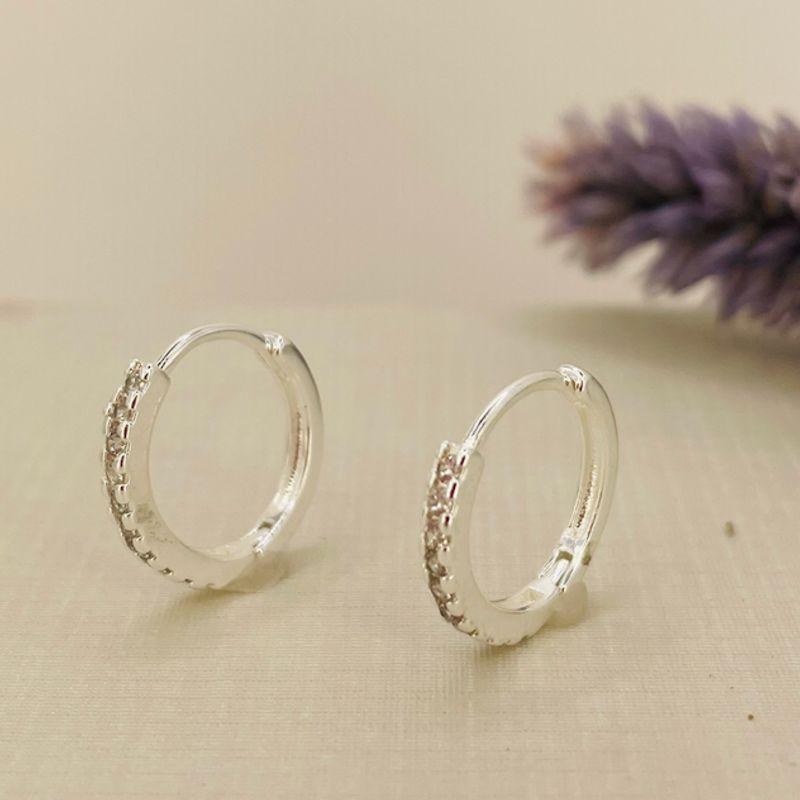 ARGOLA 1 FILEIRA ZIRCONIA PRATA