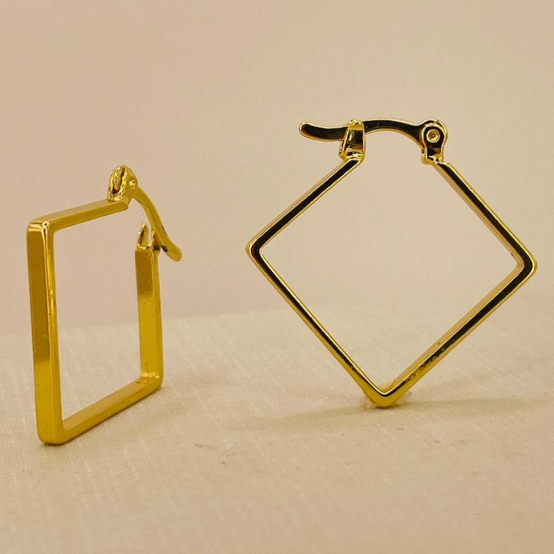 ARGOLA LOSANGO LISO FECHO ITALIANO