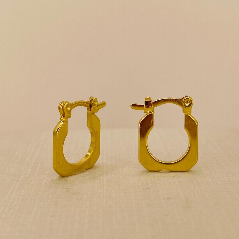 ARGOLA QUADRADA CHAPADA FECHO ITALIANO