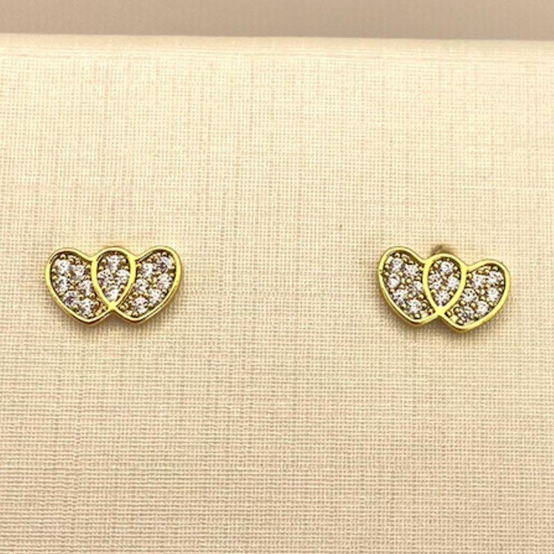 BRINCO CORAÇAO LISO E ZIRCONIA INTERNA