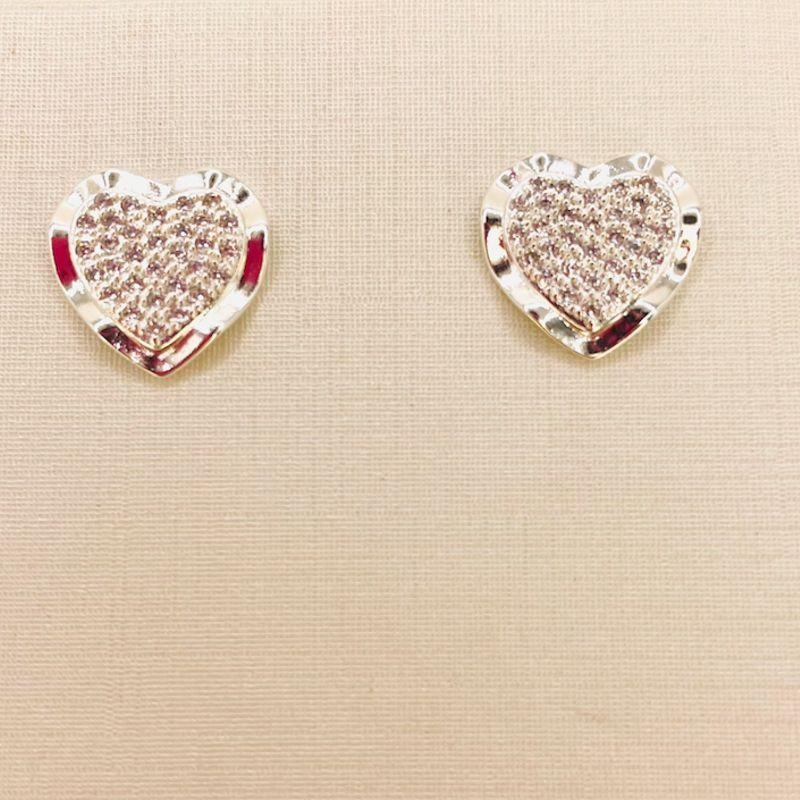 BRINCO CORAÇAO ZIRCONIA MARTELADO