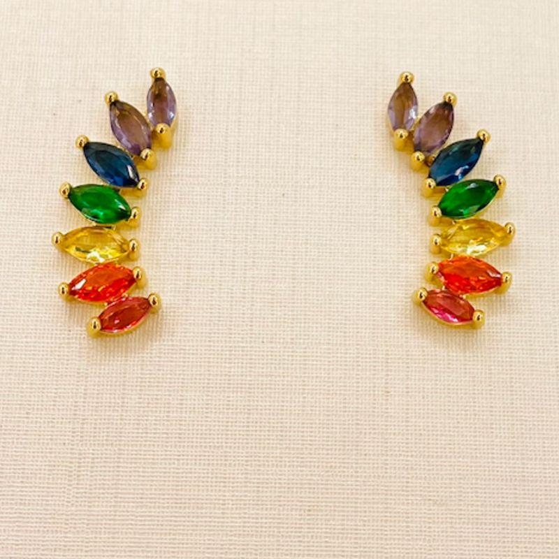 BRINCO EAR CUFF ZIRCONIA COLORIDA