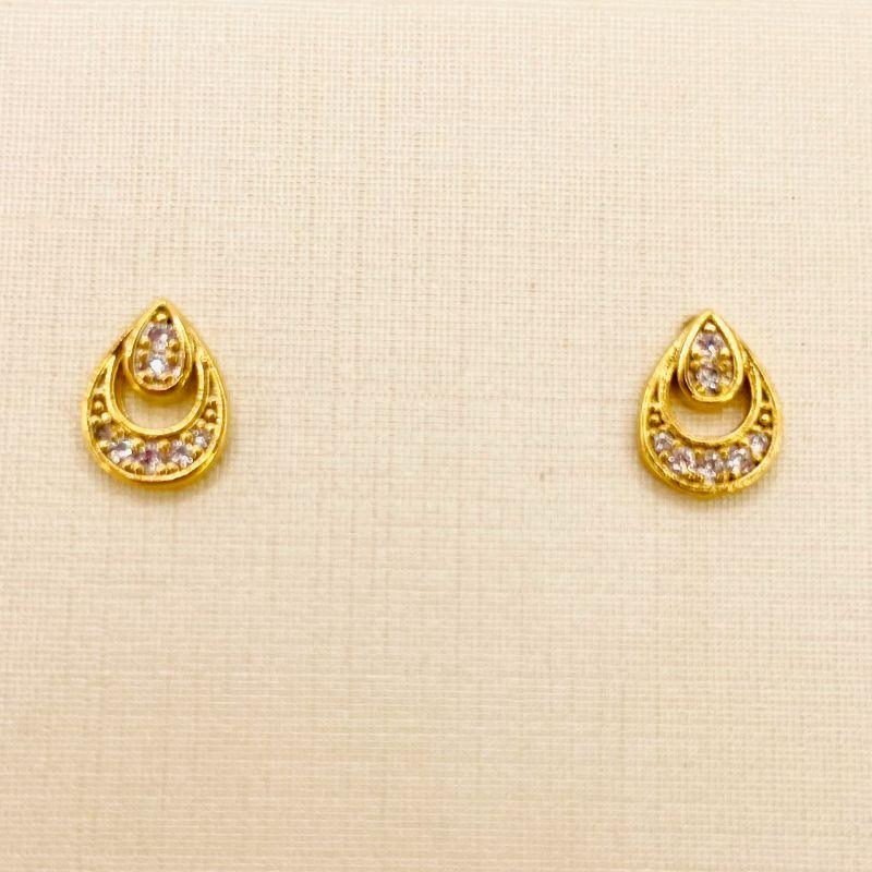 BRINCO GOTA DUPLA ZIRCONIA