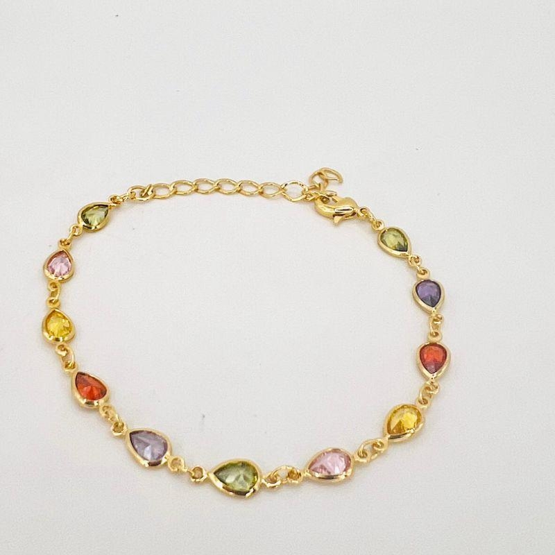 PULSEIRA ZIRCONIA COLORIDA GOTA