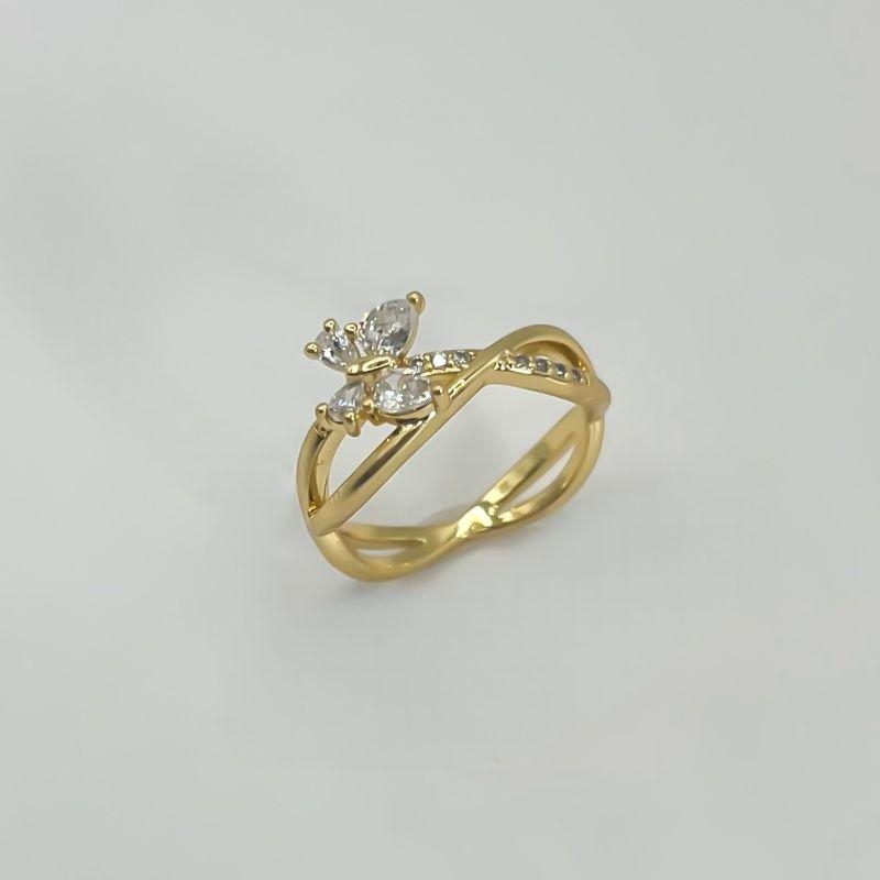 ANEL ZIRCONIA BORBOLETA