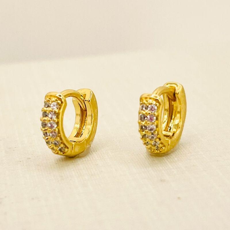 ARGOLA DUPLA ZIRCONIA