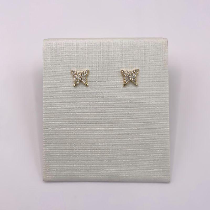 BRINCO BORBOLETA CRAVEJADO