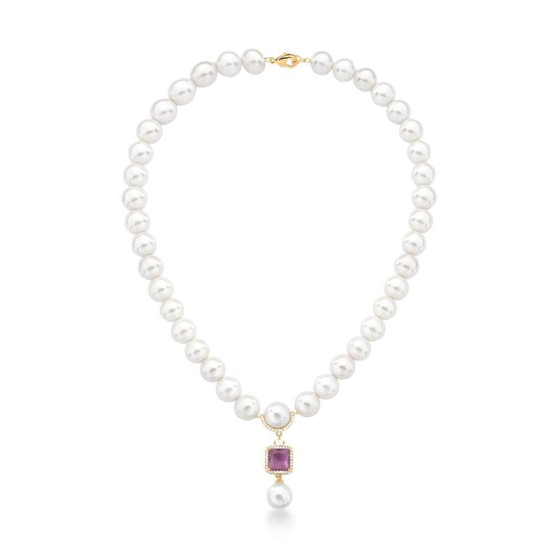 COLAR PEROLA SHELL PINGENTE