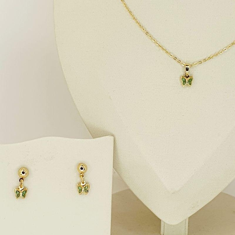 CONJUNTO BORBOLETA VERDE