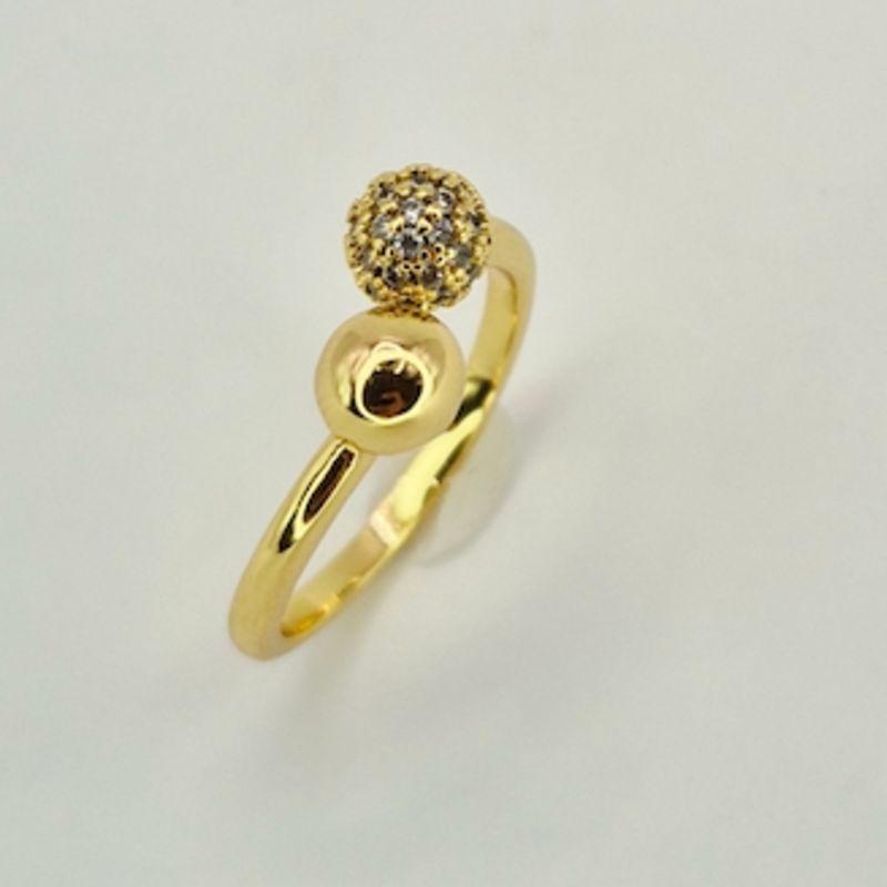 ANEL BOLA ZIRCONIA E LISA