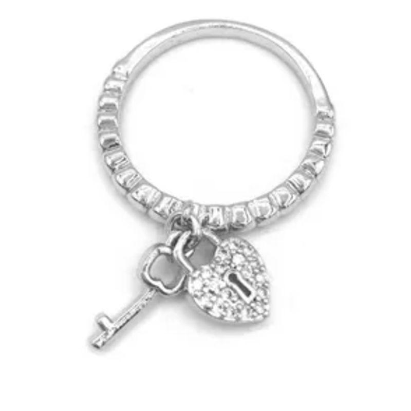 ANEL CHAVE E CADEADO DE CORACAO