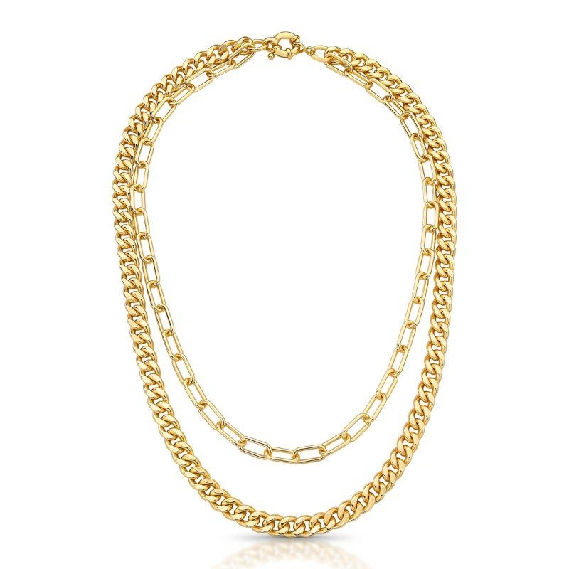 COLAR DUPLO ELO GRUMET E CARTIER