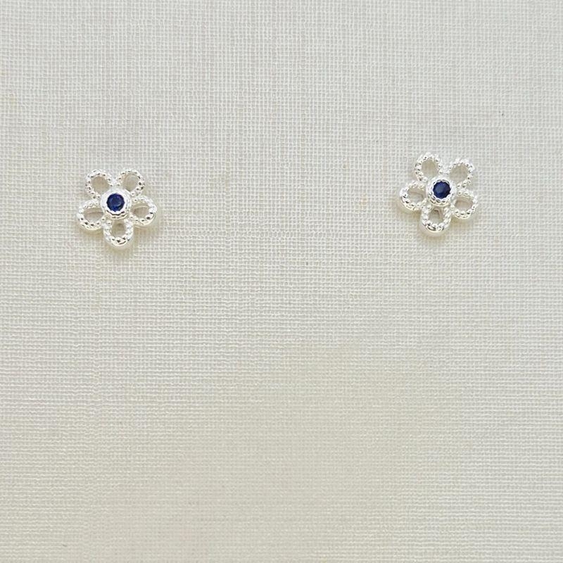 BRINCO FLOR COM MEIO AZUL