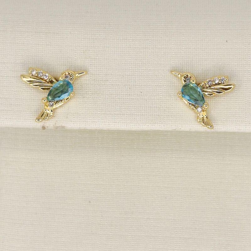 BRINCO PASSARO PEDRA AZUL