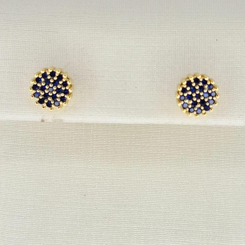 BRINCO REDONDO ZIRCONIA SAFIRA