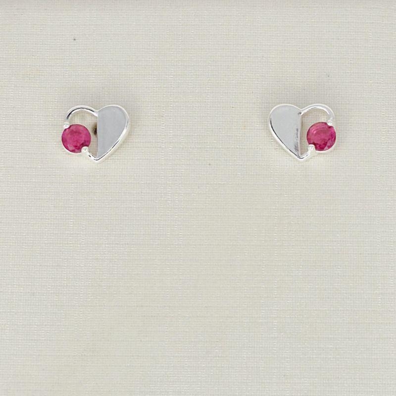 CORACAO COM PEDRA ROSA