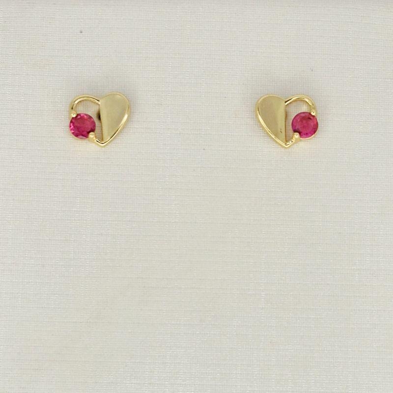 CORACAO COM PEDRA ROSA