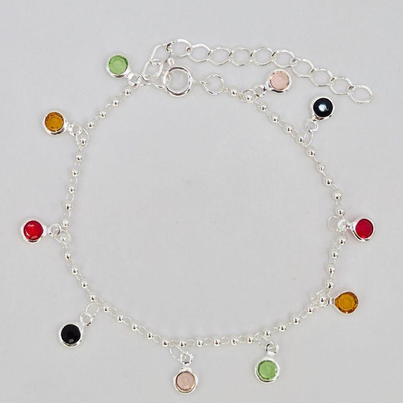 PULSEIRA CRAVEJADA BOLINHAS COLORIDAS
