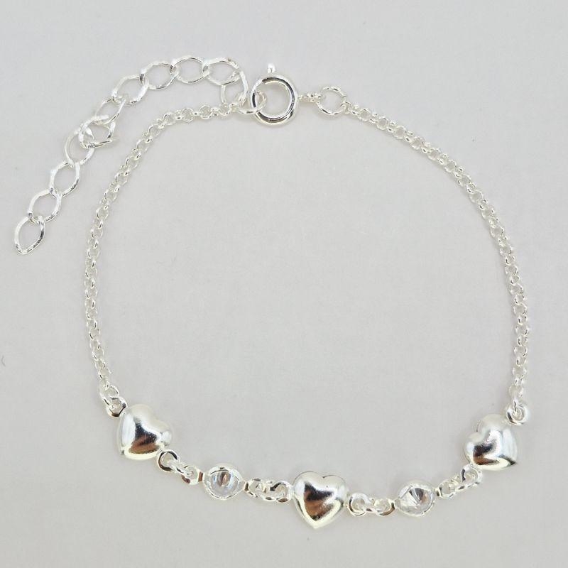 PULSEIRA TRES CORACOES CRAVEJADA