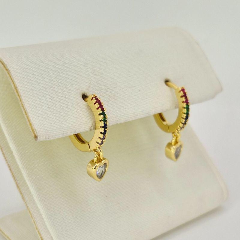 ARGOLA COLORIDA COM CORACAO