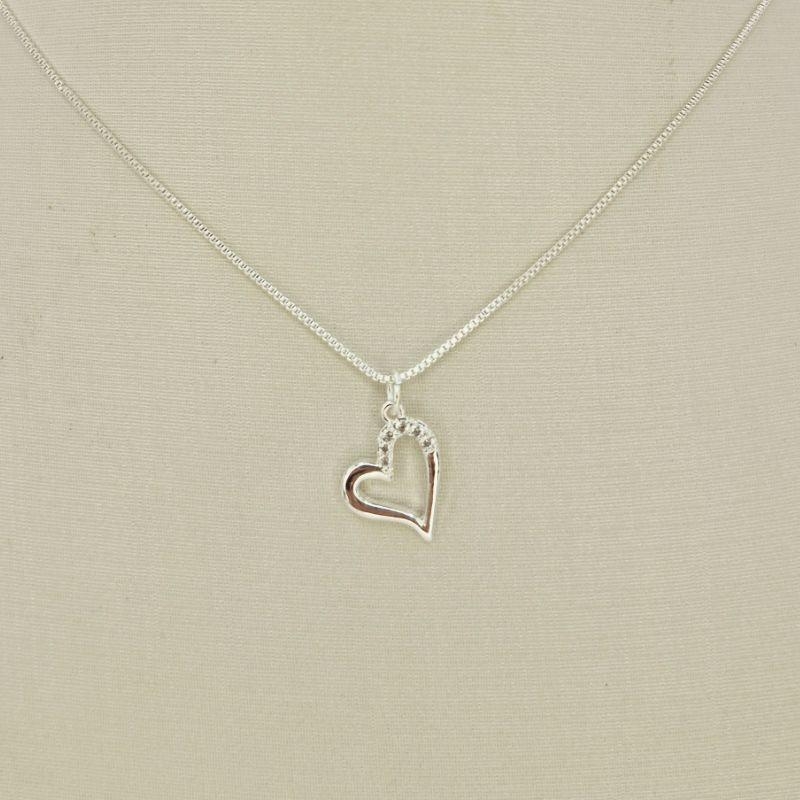 COLAR CORACAO COM ZIRCONIA