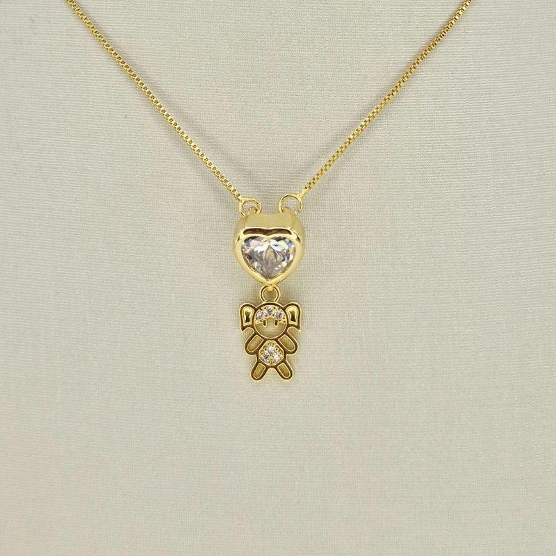 COLAR MENINA CRAVEJADA COM CORACAO