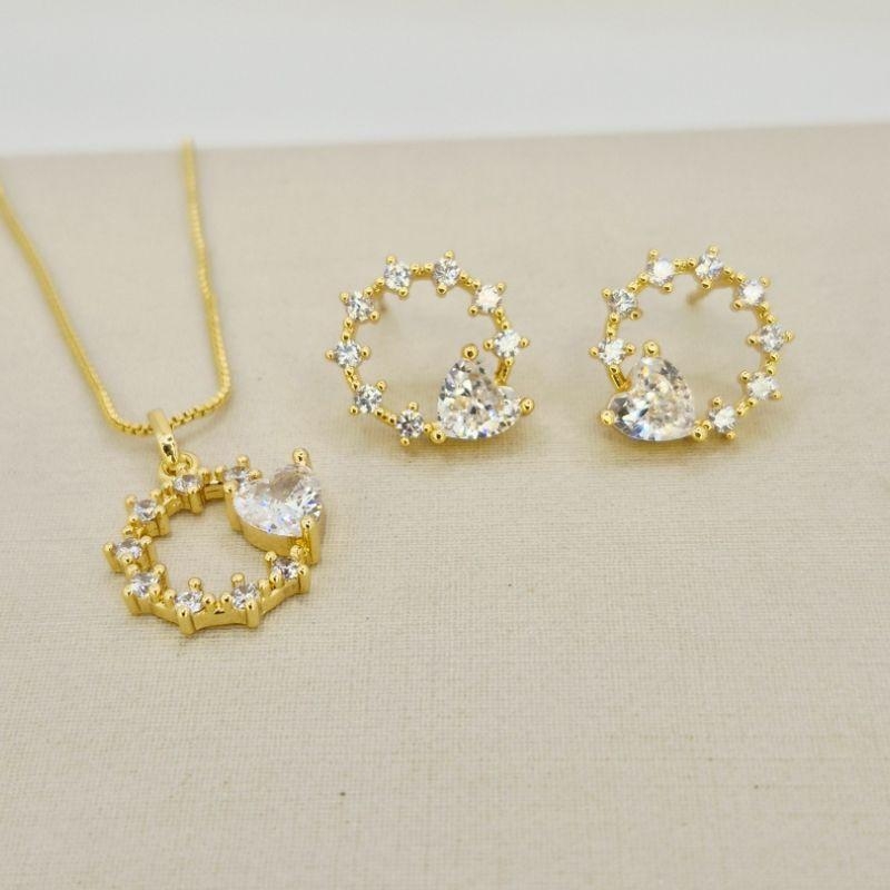 CONJUNTO CIRCULOS COM CORACAO