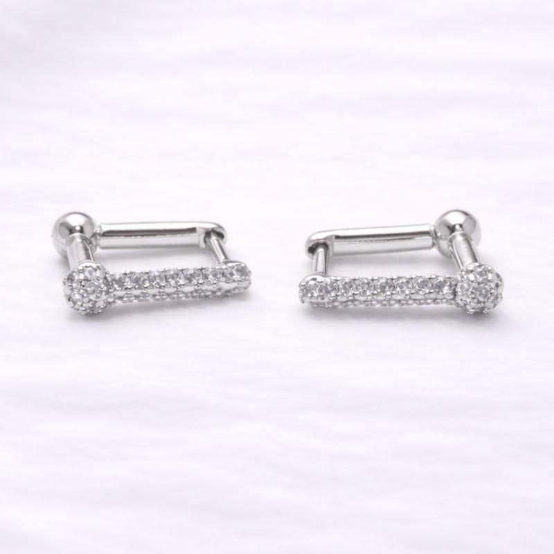 ARGOLA RETANGULAR PONTA REDONDA