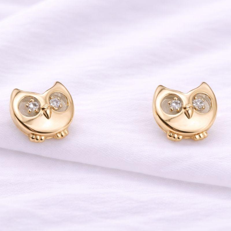 BRINCO CORUJA OLHO ZIRCONIA