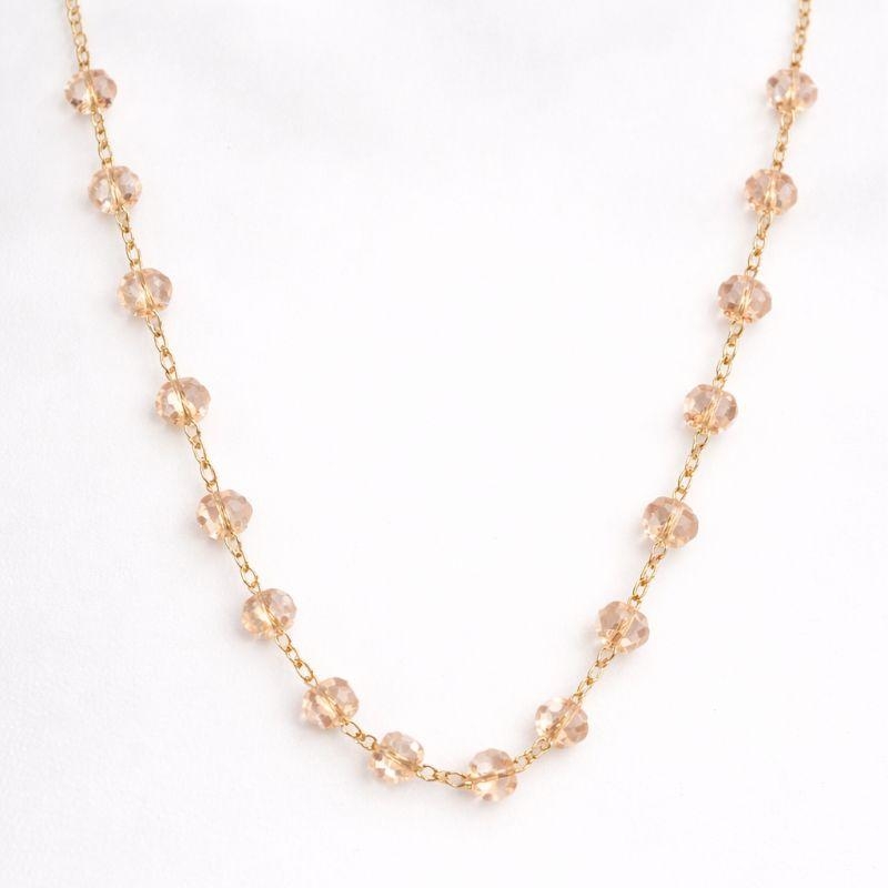 COLAR CRISTAIS ROSA BEBE