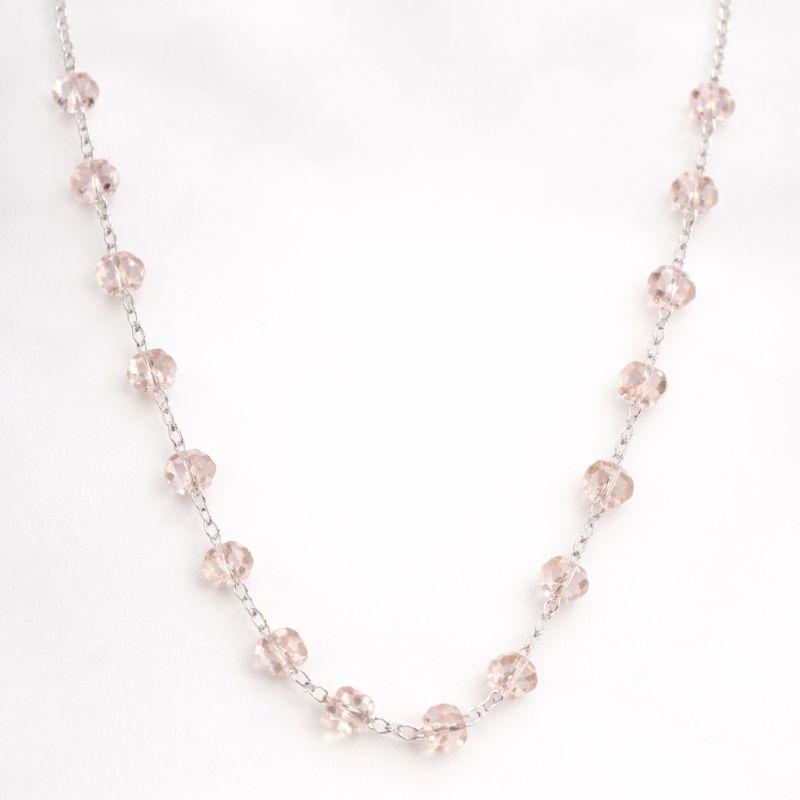 COLAR CRISTAIS ROSA BEBE