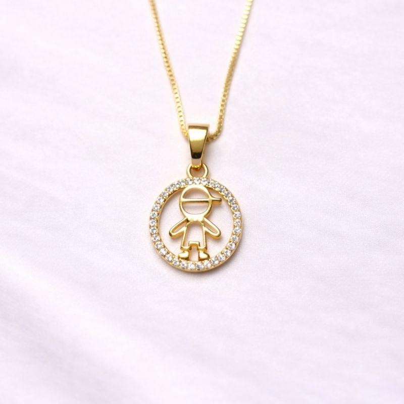 COLAR MENINO CIRCULO CRAVEJADO