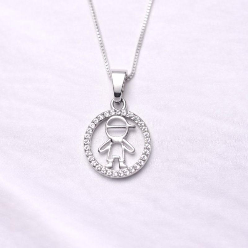 COLAR MENINO CIRCULO CRAVEJADO