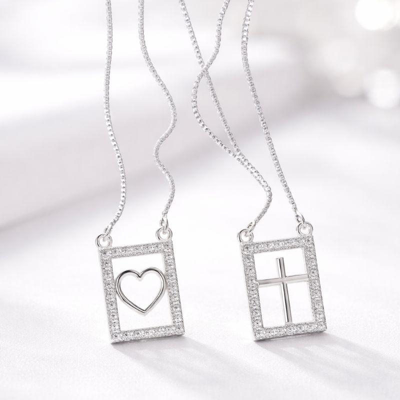 ESCAPULARIO CORACAO E CRUZ