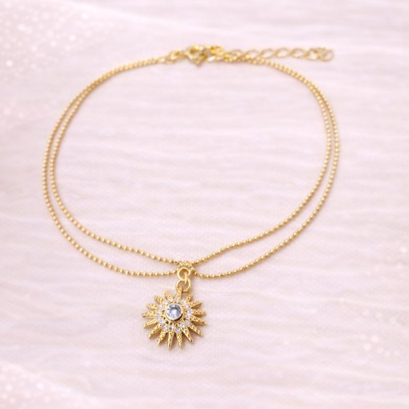 TORNOZELEIRA GIRASSOL CRAVEJADO