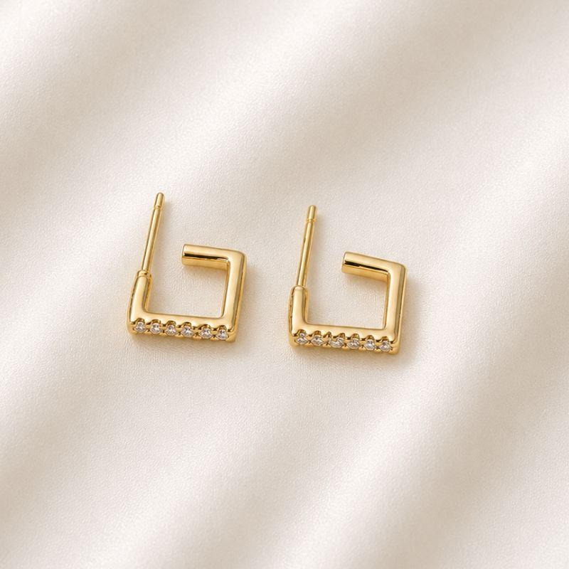 ARGOLA QUADRADA ZIRCONIA