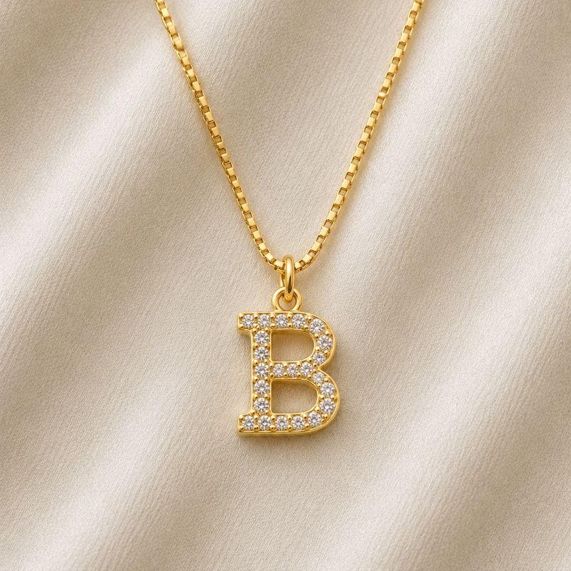 COLAR LETRA ZIRCONIA B