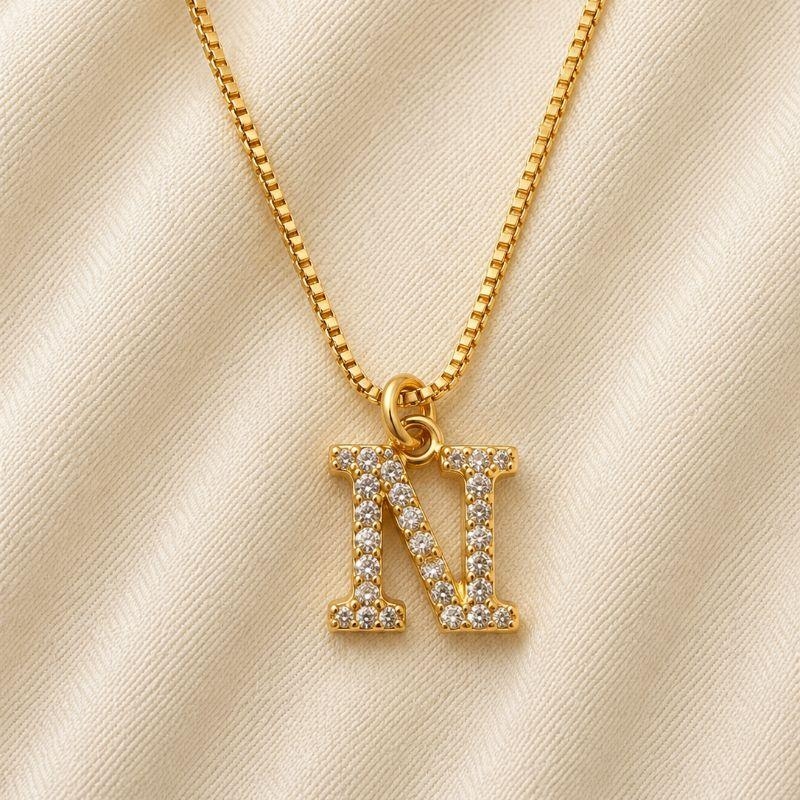 COLAR LETRA ZIRCONIA N