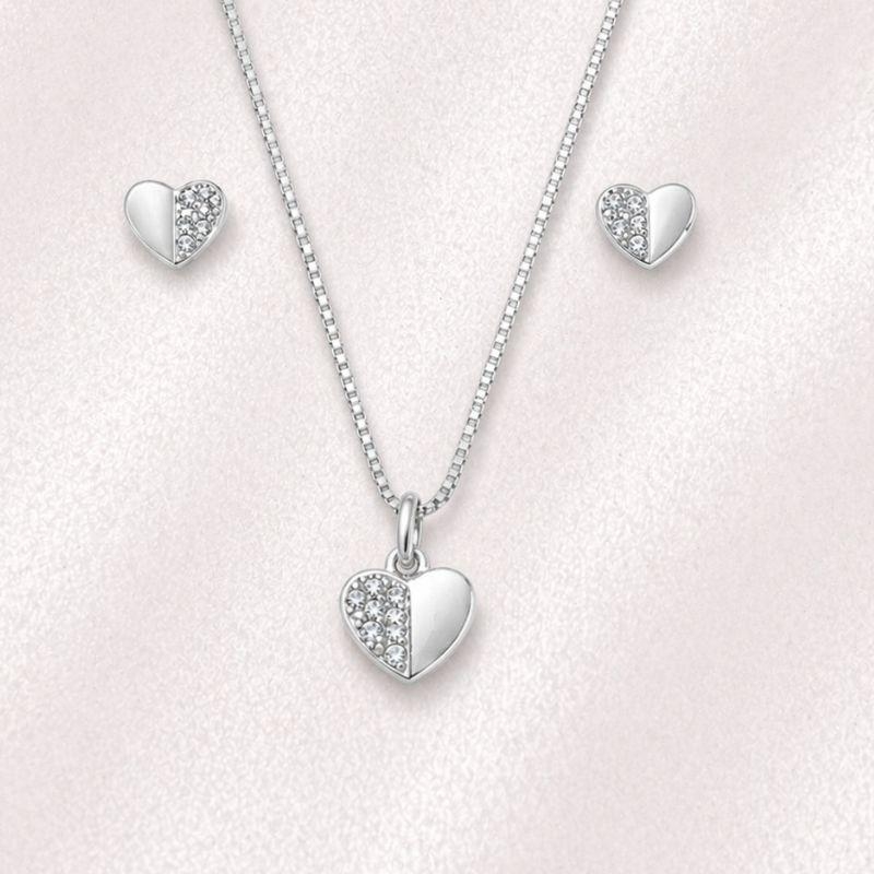 CONJUNTO CORACAO METADE CRAVEJADO