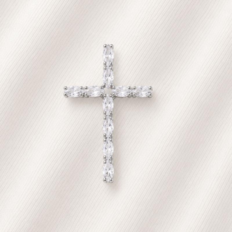 PINGENTE CRUZ ZIRCONIA