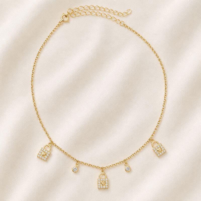CHOCKER CADEADO CRAVEJADO CORACAO