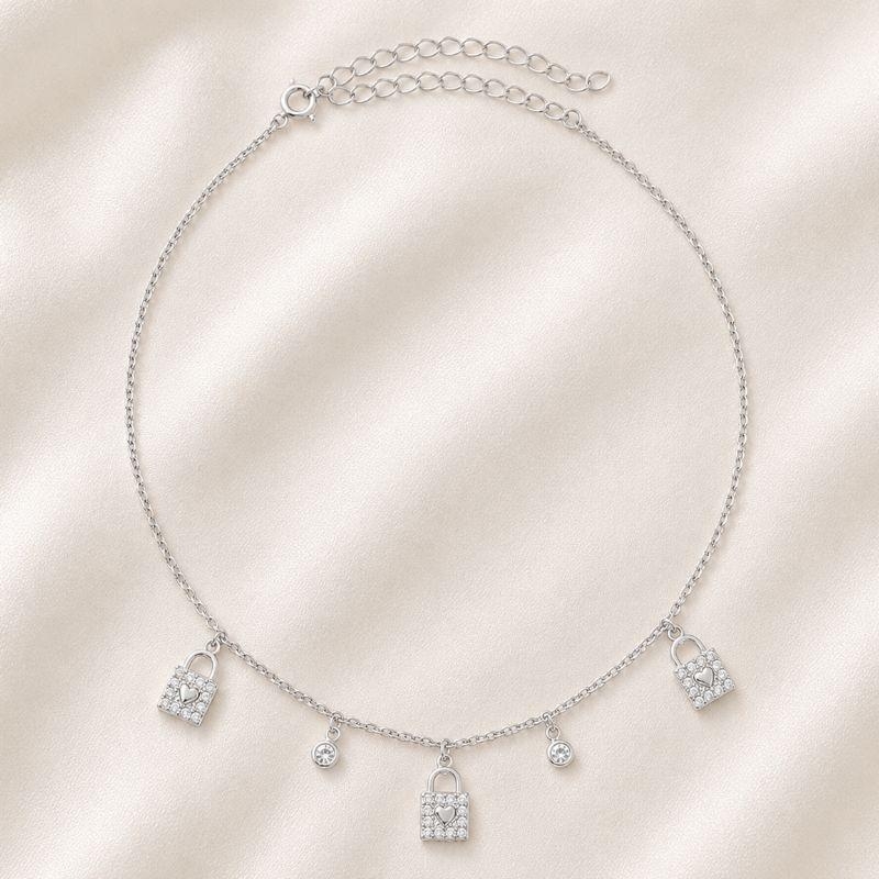 CHOCKER CADEADO CRAVEJADO CORACAO