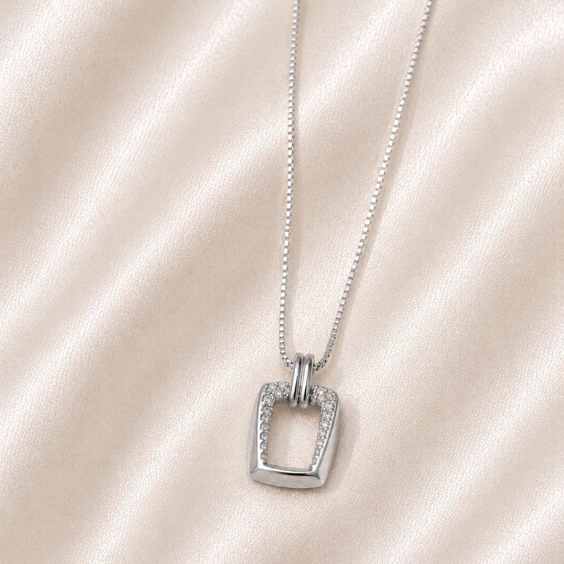 COLAR QUADRADO ZIRCONIA