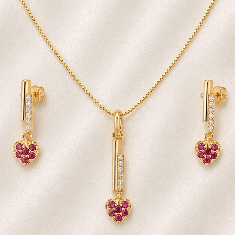 CONJUNTO BARRA CRAVEJADA COM CORACAO
