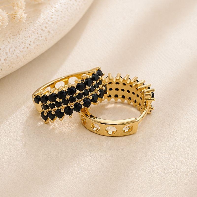 ARGOLA ARO DUPLO DE ZIRCONIA